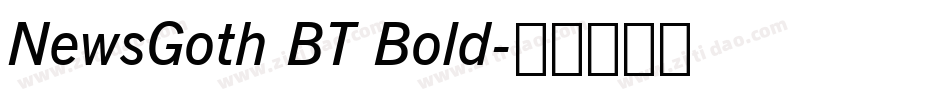 NewsGoth BT Bold字体转换